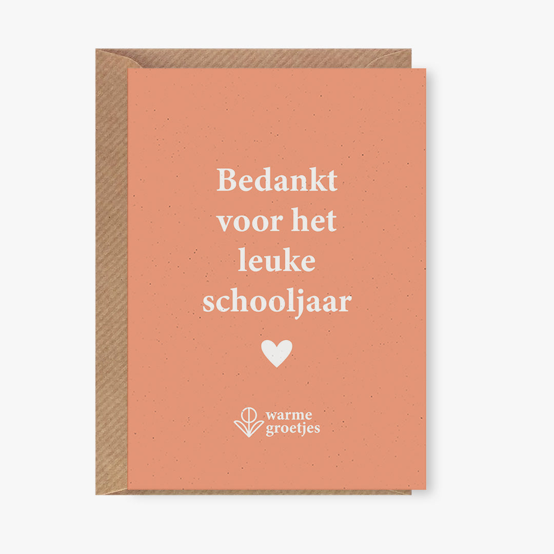 Postkaart - Bedankt voor het leuke schooljaar