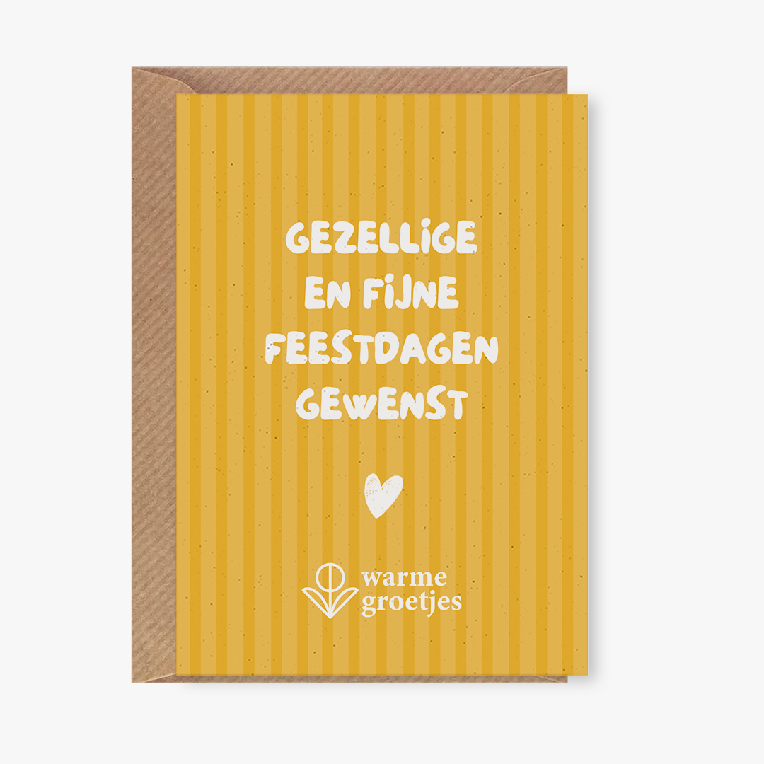 Postkaart - Gezellige en fijne feestdagen gewenst