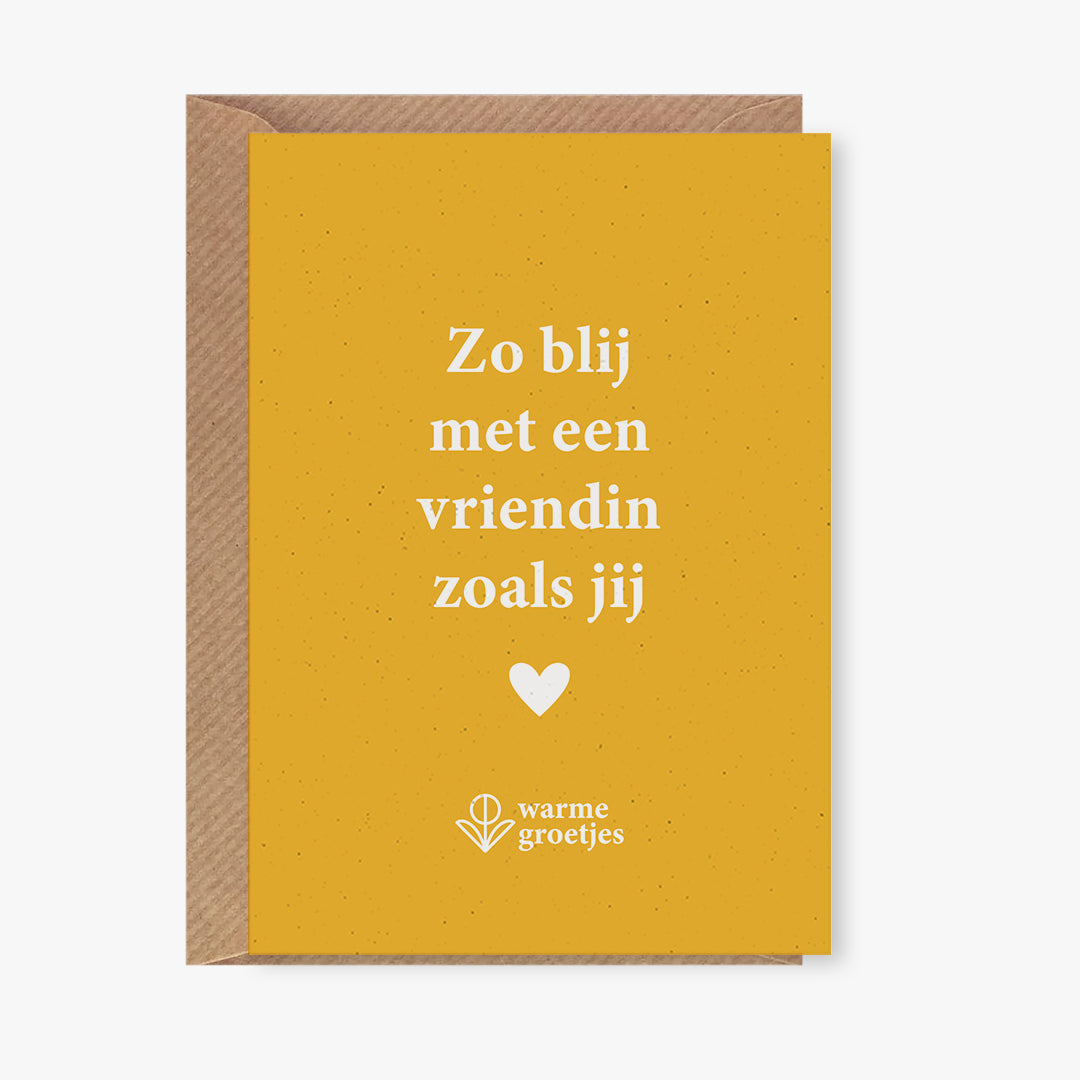 Postkaart - Zo blij met een vriendin zoals jij