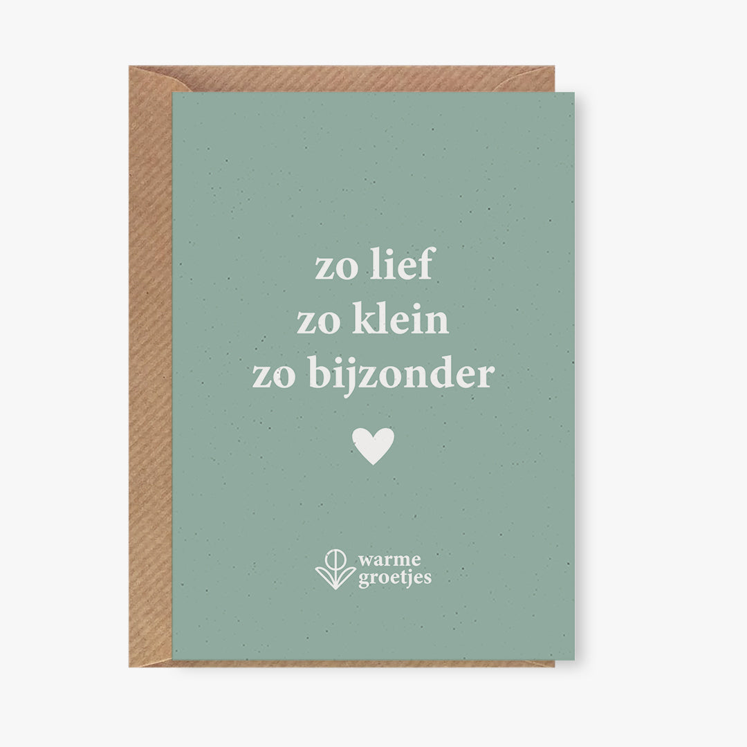 Postkaart - zo lief zo klein zo bijzonder
