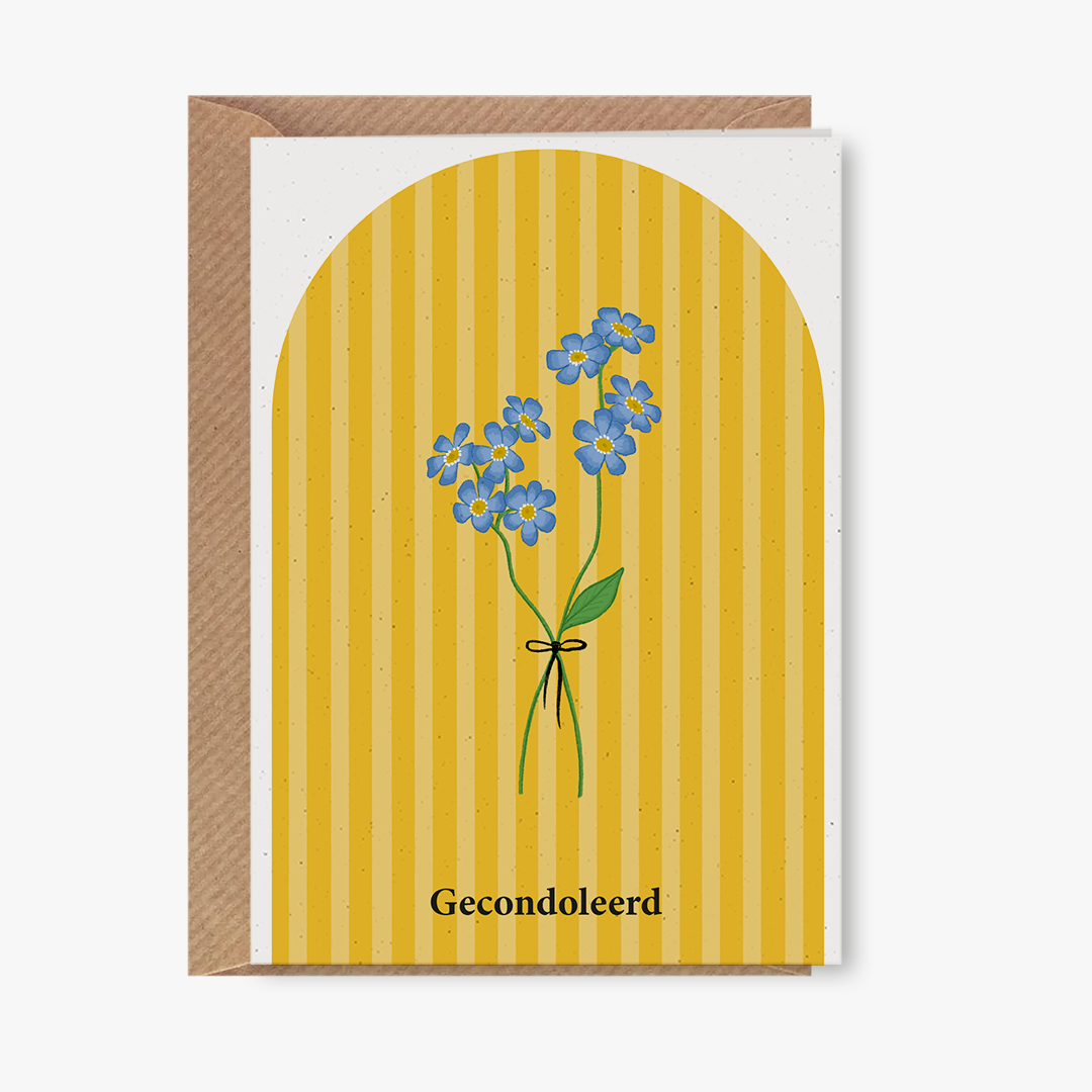 Wenskaart - Gecondoleerd