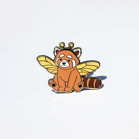Rode Panda Bij Hard Enamel Pin