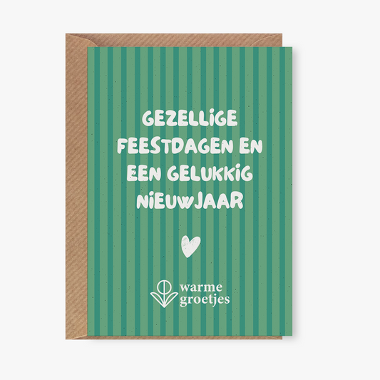 Postkaart - Gezellige feestdagen en een gelukkig nieuwjaar