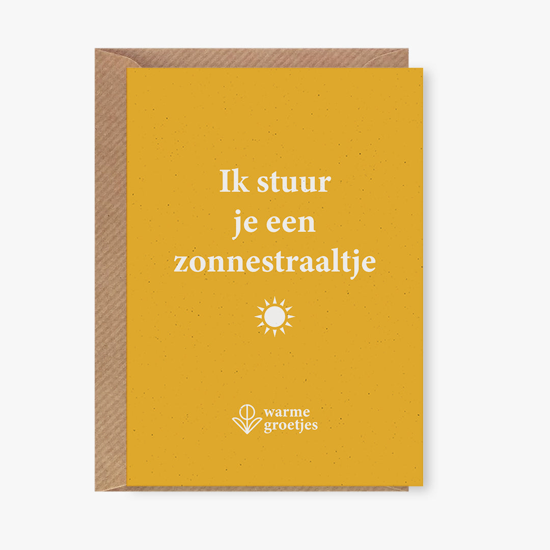 Postkaart - Ik stuur je een zonnestraaltje