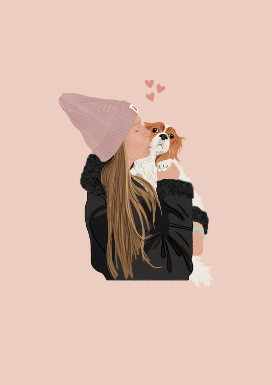 Portret illustratie ♡ huwelijk - gezin - familie - vrienden