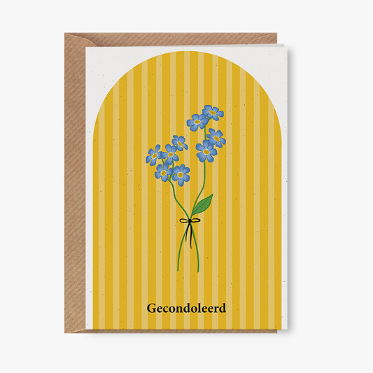 Wenskaart - Gecondoleerd