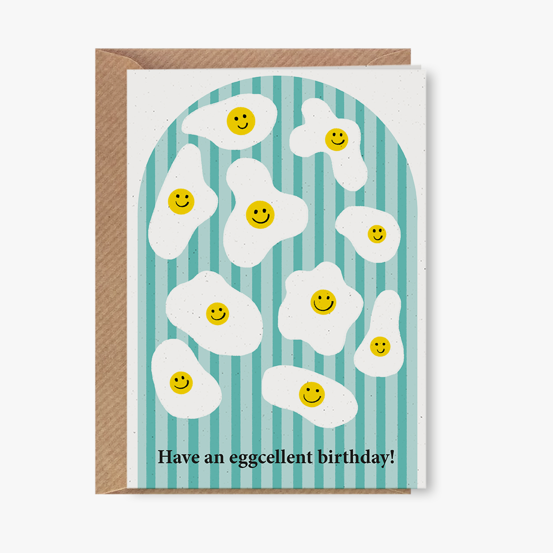Wenskaart - Have an eggcellent birthday!