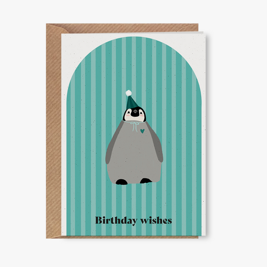 Wenskaart - Birthday wishes penguin