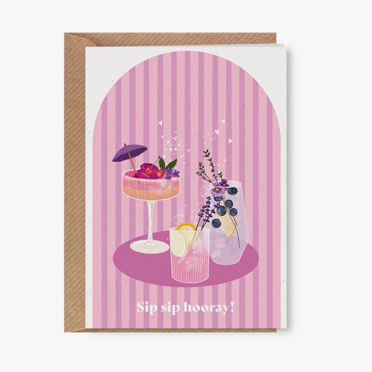 Wenskaart - Sip sip hooray!